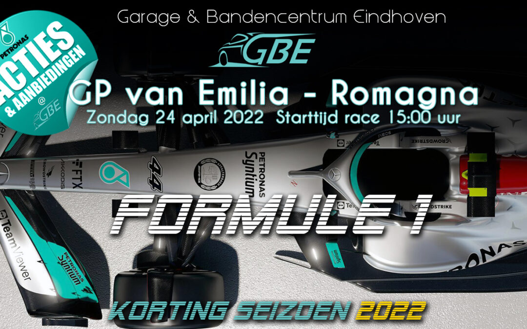Formule 1 GP van Emilia – Romagna 2022 kortingsacties @ GBE!