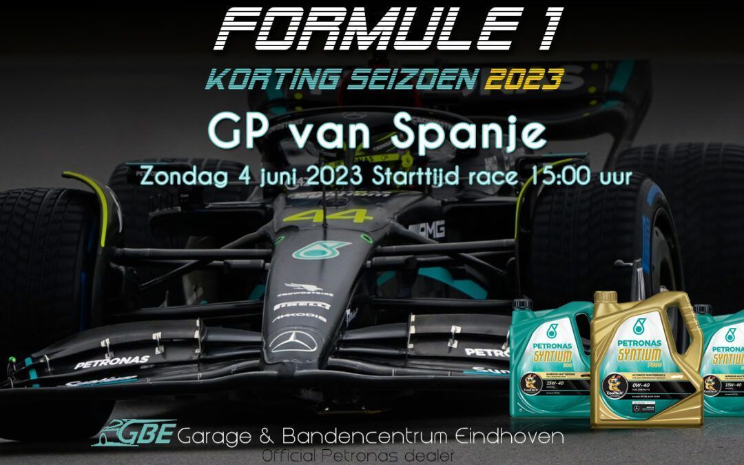 Formule 1 GP Spanje – 2023 kortingsacties @ GBE!